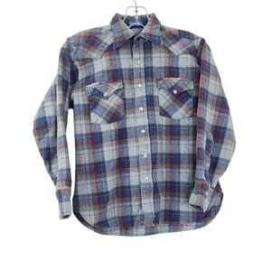 Pendleton Boy's Multicolor Plaid Long Sleeve Virgin Wool Button-Front Shirt M‎